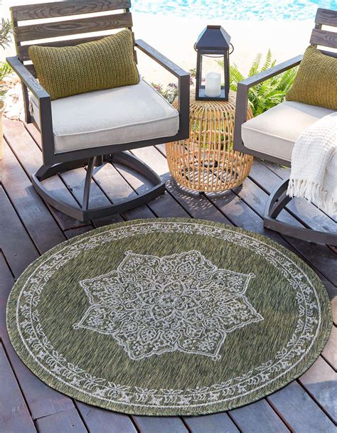 4 foot round rugs|4' round indoor outdoor rug.